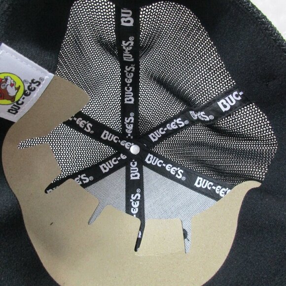 Buc-ee's Proflex Unisex Trucker Hat Black Embroidered Logo Mesh Back Size M/L - Picture 7 of 7